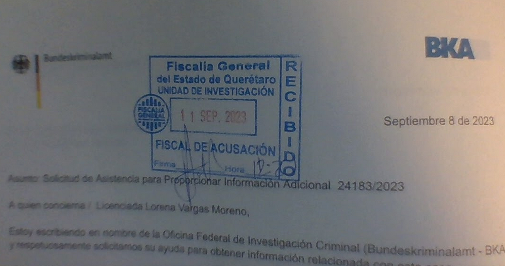 Bka Carta a Fiscalia Queretrao